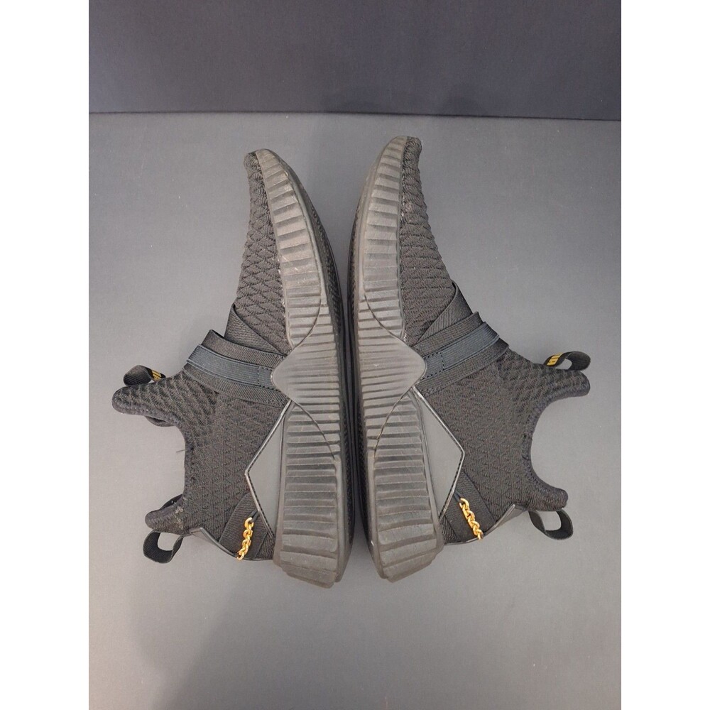 Size 10 - Puma Defy Mid Black Gold W Women's Pullon Athletic Athleisure School - Picture 10 of 14